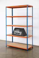 Industrial Shelving Unit | 5 Tier Storage Rack – 200kg Per Level | Ideal For Home & Garage