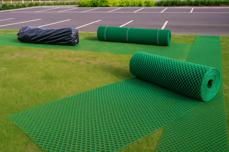 Heavy Duty Turf Reinforcement Mesh Roll – Green HDPE Grass Protection Grid for Car Parks, Driveways, Wheelchair Access & Pedestrian Areas (2-Tonne Load Bearing)