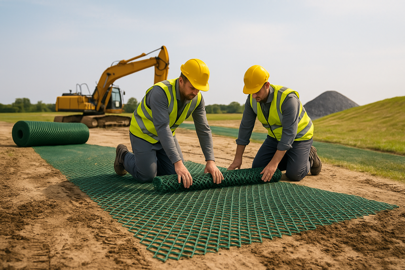 Heavy Duty Turf Reinforcement Mesh Roll – Green HDPE Grass Protection Grid for Car Parks, Driveways, Wheelchair Access & Pedestrian Areas (2-Tonne Load Bearing)