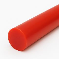 Red 90A Shore Polyurethane Rod – Superior Abrasion & Impact Resistant – Available 12.5mm to 61mm Diameters