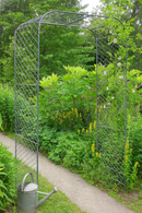 Elegance Door Arch – Sage Green Steel Gateway Arch 1