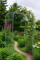 Elegance Door Arch – Sage Green Steel Gateway Arch 2