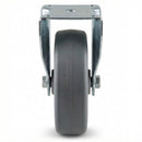 Fixed Retail Castors with Grey Thermoplastic Rubber Wheel