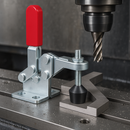 Vertical Toggle Clamp – Fixed Height, Adjustable Spindle | Stop