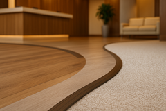 Flexible 40mm PVC Floor Trim – Curved Door Threshold Strip for Laminate, Vinyl & Carpet | Waterproof Transition Profile (Easy Heat-Bend Install)