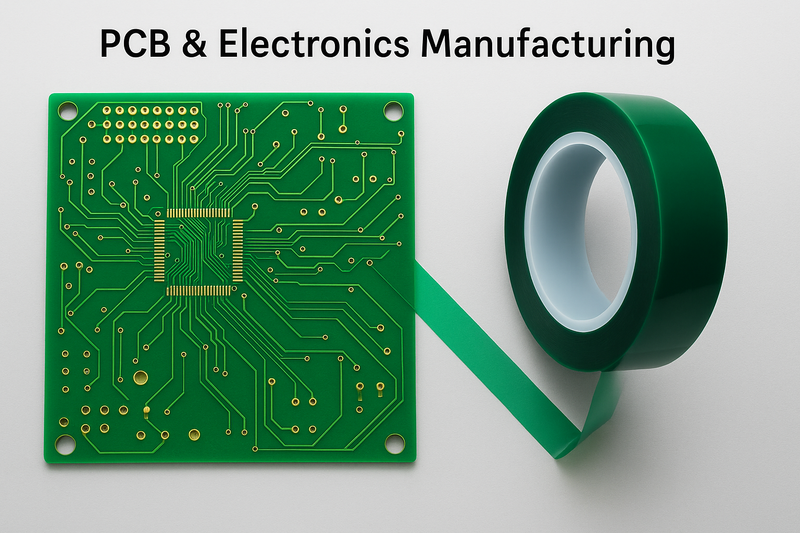 Green Polyester Tape – Ideal For Powder Coating & Plating