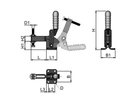 Heavy Duty Vertical Toggle Clamp – Adjustable Spindle