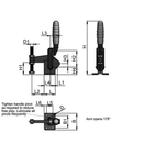 Heavy Duty Vertical Toggle Clamp – Fixed Spindle, Secure Hold