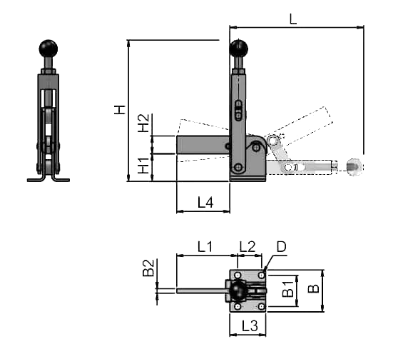 High-Speed Toggle Clamp With Adjustable Mounting Base