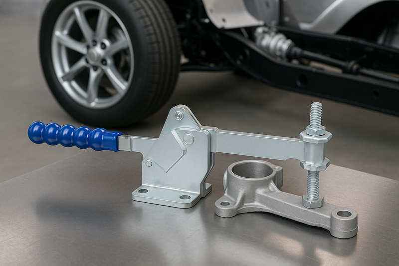 Horizontal Toggle Clamp – Ergonomic Grip | Adjustable Spindle