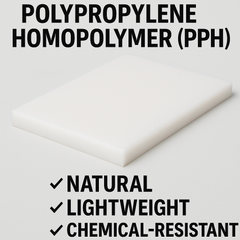 Polypropylene Natural Plastic Sheet (4mm to 8mm) – Lightweight, Chemical Resistant, Food Compliant