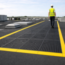 Interlocking Non-Slip Roof Matting – Self-Draining, Heavy-Duty Walkway Safety...