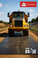 Heavy Duty Ground Protection Mat | TerraLock™ 50-Tonne Load Mat – 2400 x 1200 x 15 mm HDPE