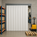 Solid White Coloured PVC Strip Curtains (QuickMount)