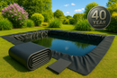 Dark Slate Gray Heavy Duty HDPE Pond Liner | 40-Year Guarantee | Free Underlay Included | UV & Tear Resistant | 0.35mm