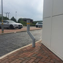 1100 mm Cranked Safety Bollard – Above-Ground Offset Steel Bollard (Impact Resistant, Galvanised / Stainless / Powder Coated)