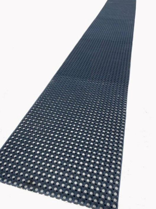 White Smoke Black Rubber Grass Mats Roll - 1m x 10m