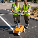 Deluxe 4-wheel line marking applicator on car park | IndtriLine