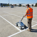 Hard surface line marking striper machine on car park | IndtriLine