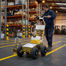 Battery-powered line marking machine in warehouse | IndtriLine
