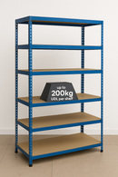 Heavy-Duty Industrial 6-Tier Shelving Rack –  200kg Per Shelf | Premium Storage For Stockrooms & Garage