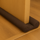 Premium Internal Bottom Door Draught Excluder | Brown Cloth – 914mm, Fits Carpets, Tiles & Hard Floors