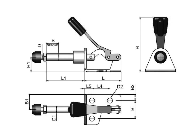 Push Pull Toggle Clamp – Light Duty | Short Stroke Mounting