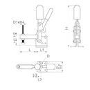 Locking Toggle Clamp – Vertical Base With Adjustable Spindle
