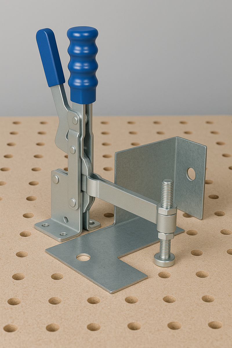 Locking Toggle Clamp – Vertical Base With Adjustable Spindle