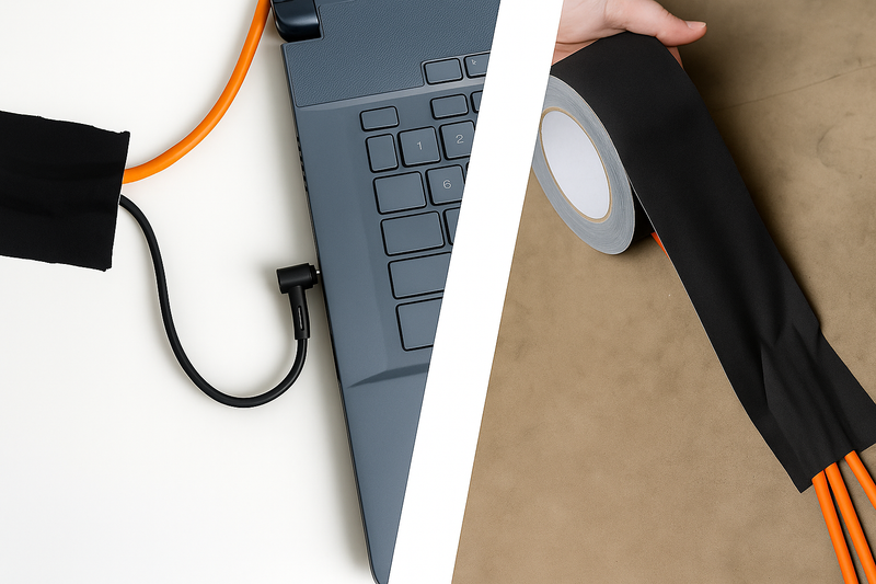 Matte Black Cloth Tape – For Cable Management & Masking