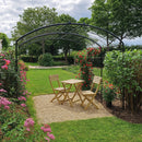 Monet Pergola with Lattice – Steel Garden Pergola with Trellis Panels 1