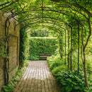 Monet Wall Pergola – Wall-Mounted Steel Garden Pergola in Gloss Black 1