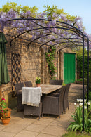 Monet Wall Pergola – Wall-Mounted Steel Garden Pergola in Gloss Black 2