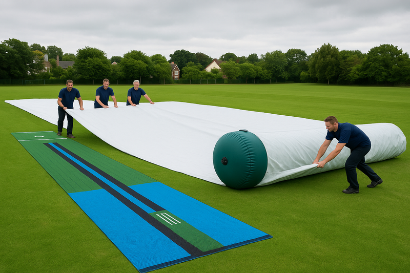 WicketGuard Waterproof Cricket Pitch Cover Protects Against Rain, UV & Debris