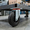 150mm Pressed Steel Swivel Castor with Black Rubber on Polypropylene Wheel - 130kg Load Capacity