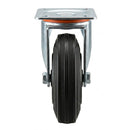 Pressed Steel Swivel Castors with Black Polypropylene Wheel