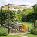 Provence Steel Pergola – Outdoor Dining Pergola in Matt Black or Bath Stone 1