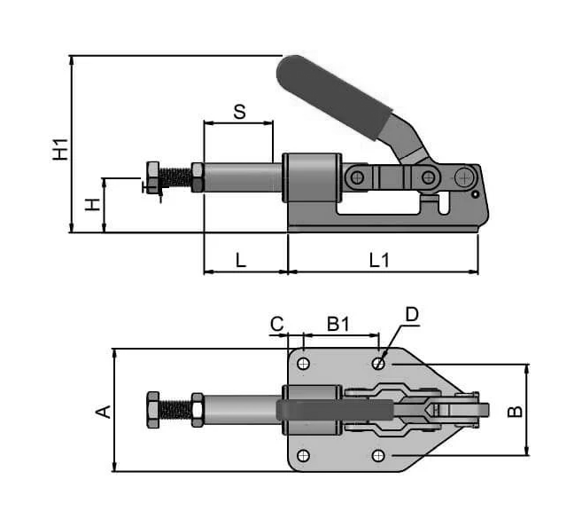 Push-Pull Toggle Clamp | Base Mounting For Wood & Metal Work