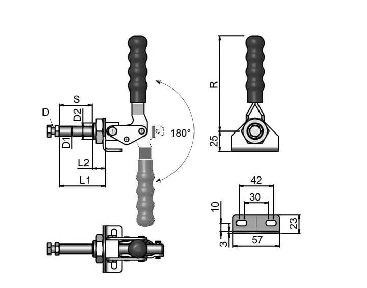 Stainless Steel Push-Pull Toggle Clamp – Medium Duty