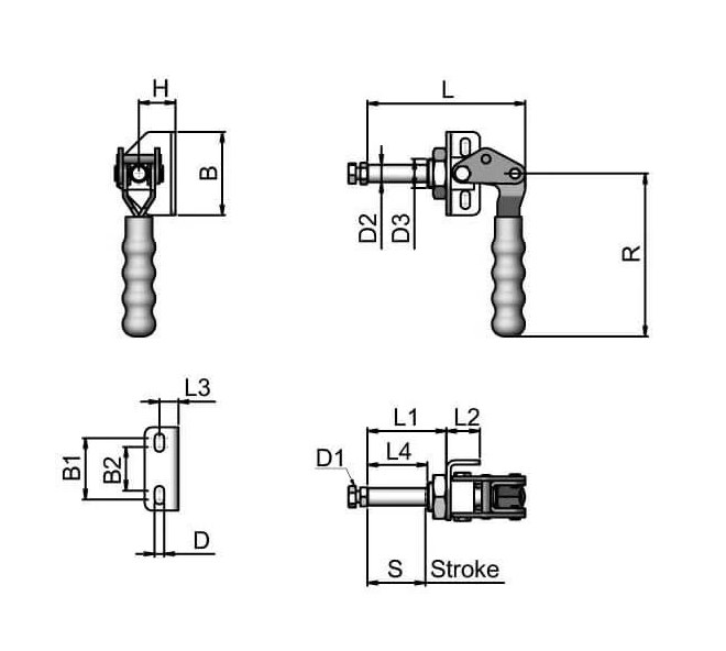 Push-Pull Toggle Clamp – Medium Duty | Flanged Base