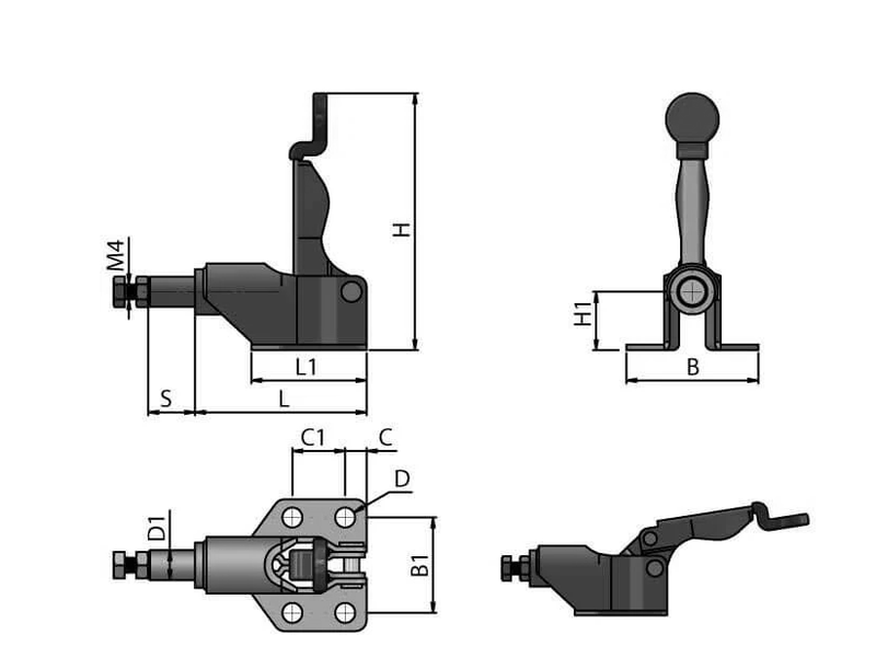 Push Pull Toggle Clamp – Steel Handle For Fixtures & Jigs