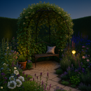 Round Arbour – Matt Black Galvanised Steel Garden Arbour 2