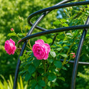 Round Garden Arbour — Galvanised Steel, Matt Black