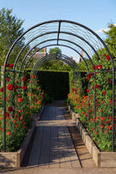 Round Pergola with Lattice – Steel Arched Pergola for Climbing Plants 1