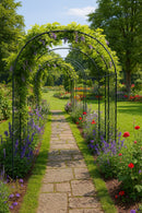 Round Pergola with Lattice – Steel Arched Pergola for Climbing Plants 2