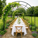 Round Steel Pergola – Matt Black Garden Canopy 1