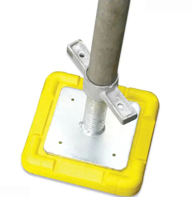 Scaffolding Base Plates – HDPE Yellow For Construction - 5Pack