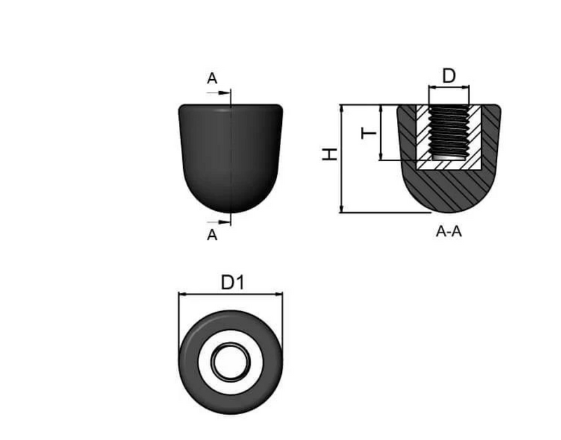 Neoprene Screw Covers For Toggle Clamps – 5Pcs