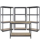 Industrial Grade 3x Shelving Units With 1x Workbench For Storage Solution