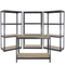Industrial Grade 3x Shelving Units With 1x Workbench For Storage Solution